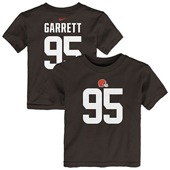 Toddler Nike Myles Garrett Brown Cleveland Browns Player Name & Number T-Shirt