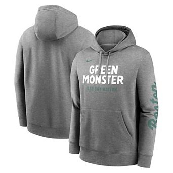 Men's Nike Heather Charcoal Boston Red Sox 2025 City Connect French Terry Club Fleece Pullover Hoodie