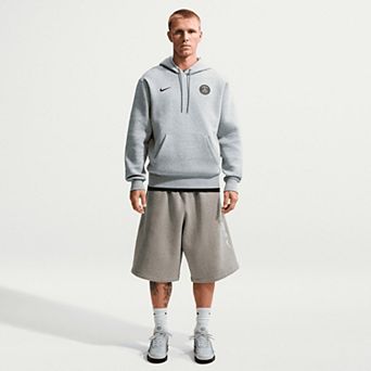 Men's Nike Gray Paris Saint-Germain Club Crest Fleece Hoodie