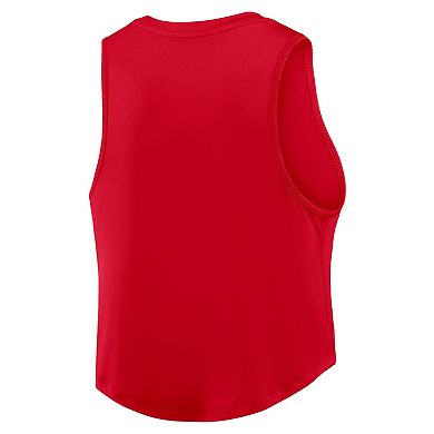 Women's Nike Scarlet Ohio State Buckeyes One Dri-FIT Cropped Tank Top