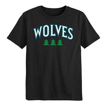 Preschool Outerstuff Black Minnesota Timberwolves Wordmark T-Shirt