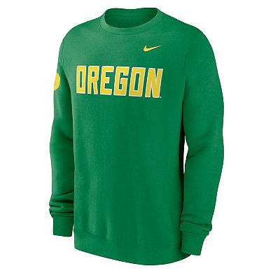 Men's Nike Green Oregon Ducks 2026 Sideline Club Sweatshirt