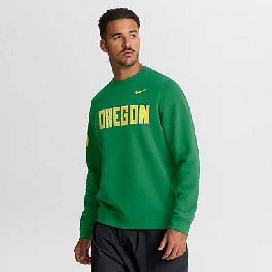 Men's Nike Green Oregon Ducks 2026 Sideline Club Sweatshirt