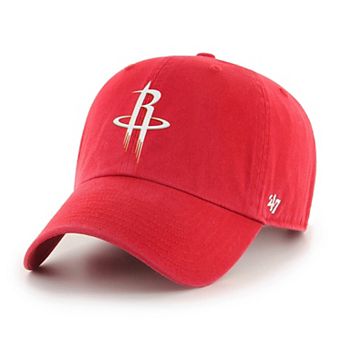 Men's '47 Red Houston Rockets Primary Clean Up Adjustable Hat