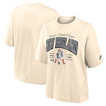 Women's Nike Cream New England Patriots Vintage Mod Boxy T-Shirt