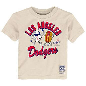 Toddler Mitchell & Ness Natural Los Angeles Dodgers Snack T-Shirt