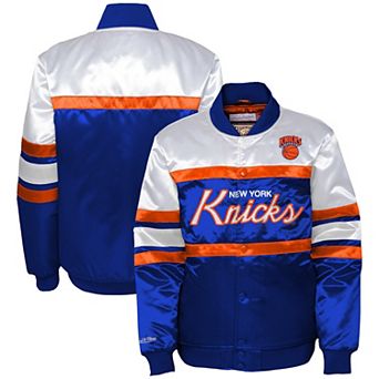 Toddler Mitchell & Ness Blue New York Knicks Head Coach Satin Full-Snap Jacket