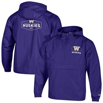 Men's Champion Purple Washington Huskies Delay Packable Half-Zip Jacket