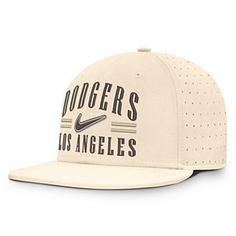 Men's Nike Natural Los Angeles Dodgers True Dri-FIT AeroBill Fitted Hat