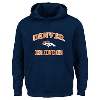 Men's Fanatics Navy Denver Broncos Big & Tall Heart & Soul Hoodie