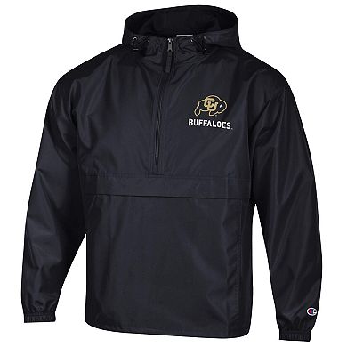 Men's Champion Black Colorado Buffaloes Delay Packable Half-Zip Jacket