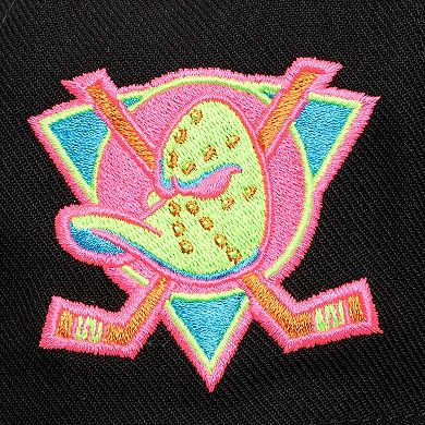 Men's Mitchell & Ness Black Anaheim Ducks Summer Nights Snapback Hat