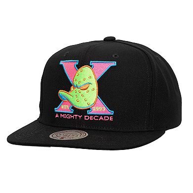 Men's Mitchell & Ness Black Anaheim Ducks Summer Nights Snapback Hat