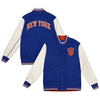 Infant Mitchell & Ness Blue New York Knicks Varsity Heavyweight Full-Snap Jacket