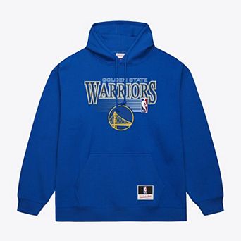 Men's Mitchell & Ness Royal Golden State Warriors Team Name Stack & Logo Hoodie