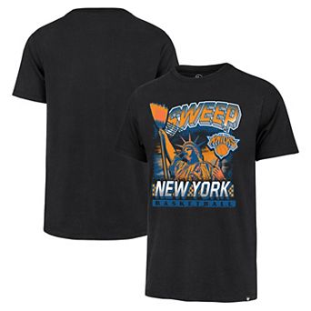 Men's '47 Black New York Knicks Sweep Franklin T-Shirt
