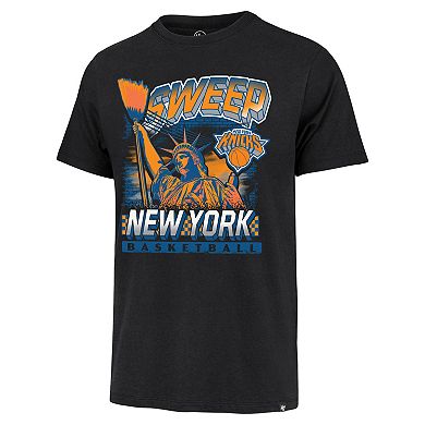 Men's '47 Black New York Knicks Sweep Franklin T-Shirt