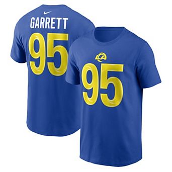 Men's Nike Myles Garrett Royal Los Angeles Rams Name & Number T-Shirt