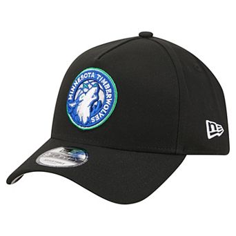 Men's New Era Black Minnesota Timberwolves A-Frame 9FORTY Adjustable Hat