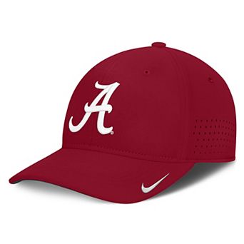Men's Nike Crimson Alabama Crimson Tide 2026 Sideline Practice AeroBill Swooshflex Dri-FIT Hat