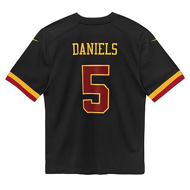 Preschool Nike Jayden Daniels Black Washington Commanders Alternate Game Jersey
