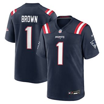 Youth Nike A.J. Brown Navy New England Patriots Team Game Jersey