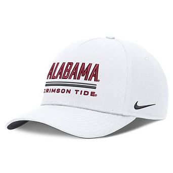 Men's Nike White Alabama Crimson Tide 2026 Sideline Dri-FIT Rise Adjustable Hat
