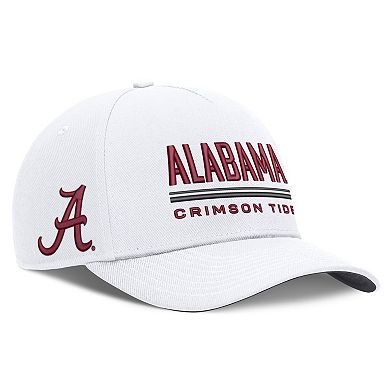 Men's Nike White Alabama Crimson Tide 2026 Sideline Dri-FIT Rise Adjustable Hat