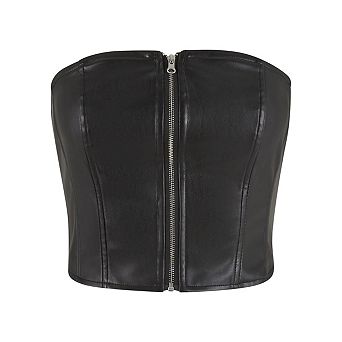 Urban Classics Womens/Ladies Synthetic Leather Bandeau Top