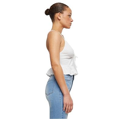 Urban Classics Womens/Ladies Ruffled Waffle Pique Top