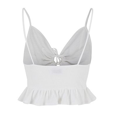 Urban Classics Womens/Ladies Ruffled Waffle Pique Top