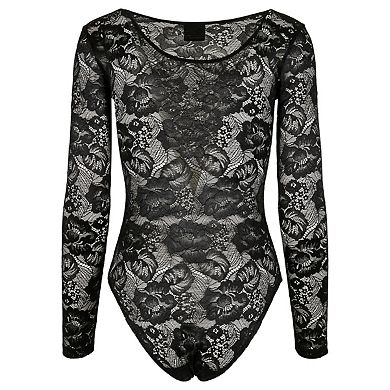 Urban Classics Womens/Ladies Lace Long-Sleeved Bodysuit