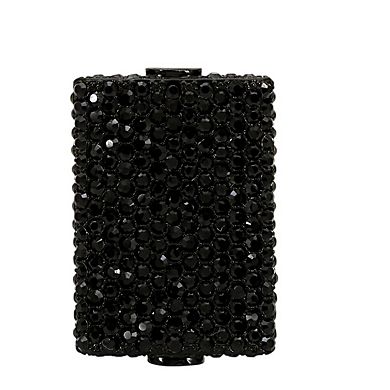 Alamode Black Ion Plating Brass Crystal Rectangular Ring