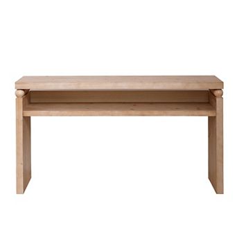 Pnronnc 59" Modern Wooden Console Table Entryway Table with Open Shelf