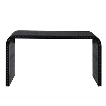 Pnronnc 59" Curved Waterfall Console Table with Beaded Entryway Table