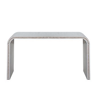 Pnronnc 59" Curved Waterfall Console Table with Beaded Entryway Table
