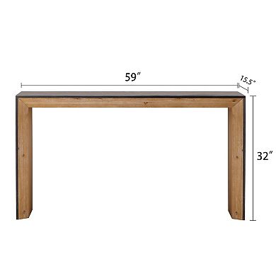 Pnronnc 59" Modern Wooden Console Table Minimalist Design Entryway Table