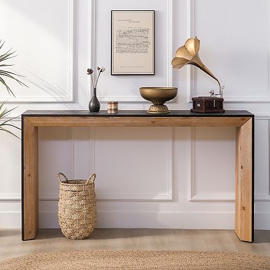 Pnronnc 59" Modern Wooden Console Table Minimalist Design Entryway Table