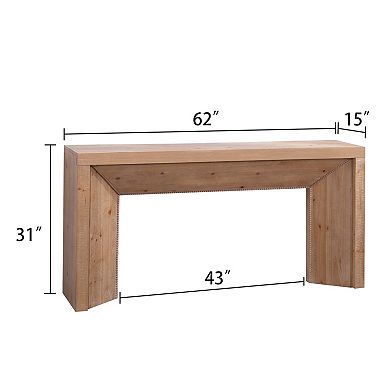Pnronnc 62" Minimalist Design Modern Console Table Wooden Entryway Table