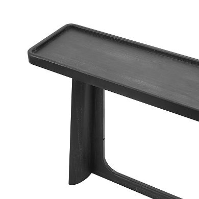 Pnronnc Farmhouse Console Table with Tray Top Solid Wood Frame Corridor Entryway Table