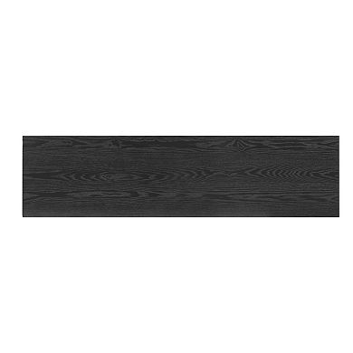 Pnronnc 59" Fireplace Style Console Table Corridor Entryway Table with Wood Veneer Top