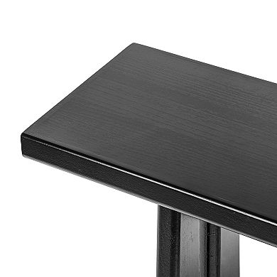 Pnronnc Wood Hallway Console Table with Geometric Silhouette Modern Entryway Table