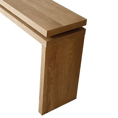 Pnronnc 60 Inch Hallway Console Table Double Board Suspension Entryway Table