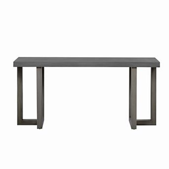 Pnronnc Geometric Console Table with Solid Pine Legs Modern Entryway Table