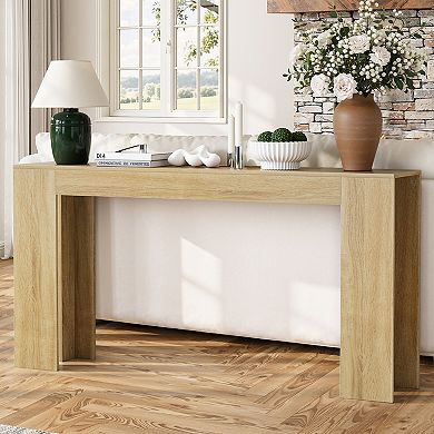 Pnronnc 62.99 Inch Wood Console Table Extra Long Entryway Table