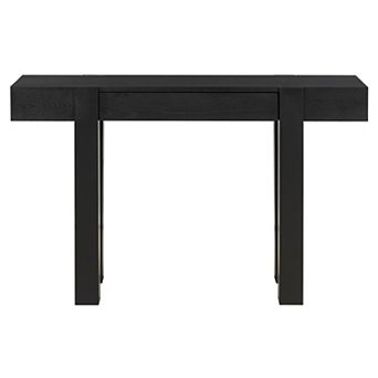 Pnronnc Console Table with Hidden Drawer and Power Outlet, Wooden Entryway Table with USB Ports