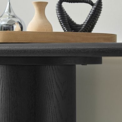 Pnronnc 66.93" Modern Console Table with Cylinder Legs Wooden Entryway Table