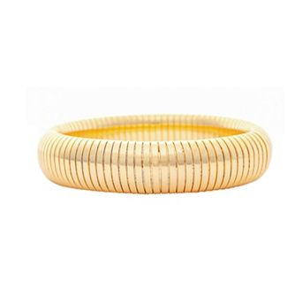 Rivka Friedman 18K Gold Plated Polished Slide On Bangle Bracelet
