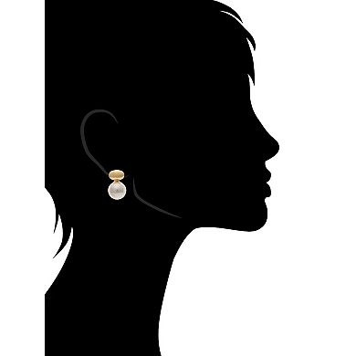Rivka Friedman 18K Gold Plated Pearl Drop Earrings