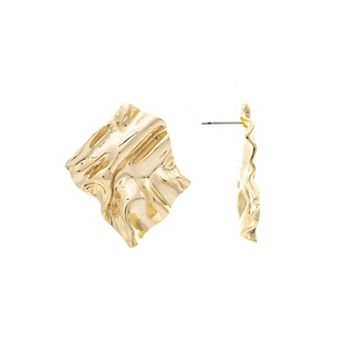 Rivka Friedman 18K Gold Plated Wavy Statement Earring